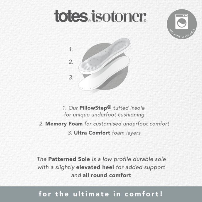 Isotoner® Ladies Textured Moccasin Slipper Light Brown Extra Image 6